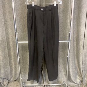 Tommy Bahama women’s 100% silk, lined, high waisted, black pants.